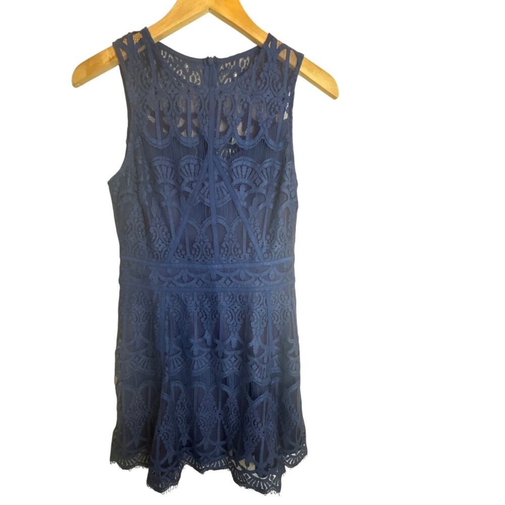 Adelyn Rae Navy Lace Mini Dress Size Medium